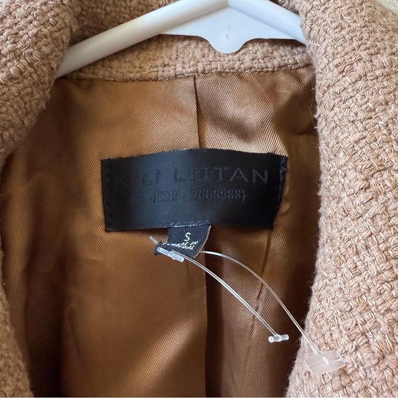 NILI LOTAN Paloma Cotton-Blend Tweed Jacket Camel Sz S - Picture 8 of 10